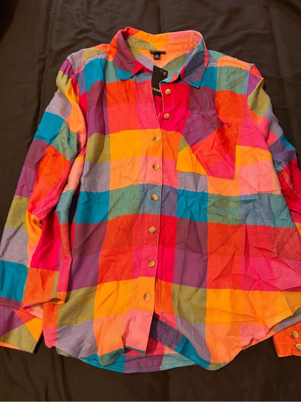Women’s plaid shirt New with tags size L